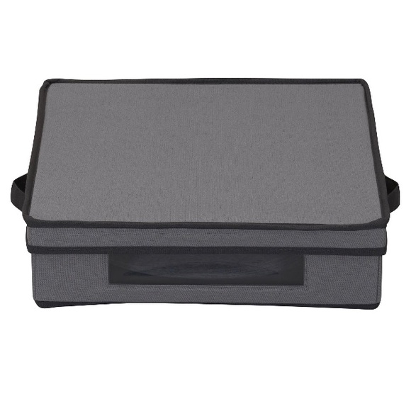 Storage & Organization Charger Plate Storage Box Holds 12 Charger Plates With Felt Protectors